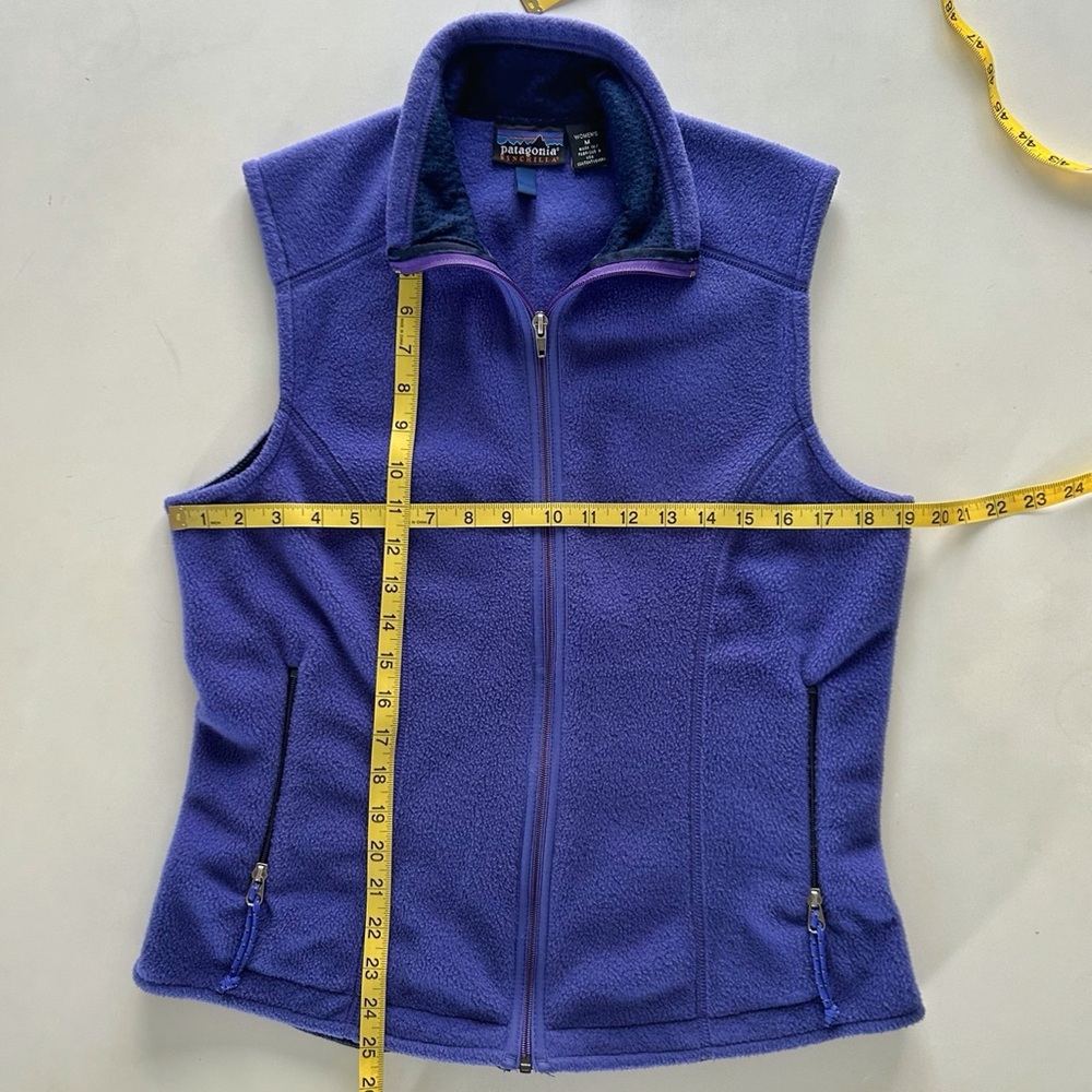 Patagonia Deep Purple Full Zip Fleece Vest Women’s Size M Spring Layer - Picture 6 of 6